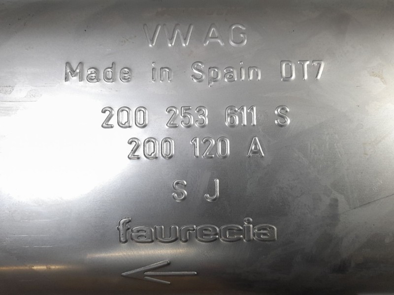 Recambio de tubo escape trasero para audi a1 sportback (gba) 30 tfsi referencia OEM IAM   