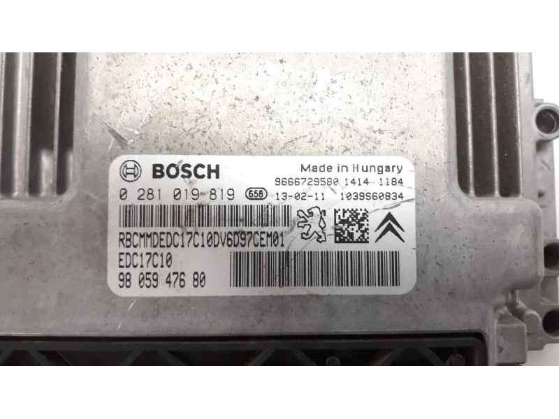 Recambio de centralita motor uce para citroen ds3 graphic art referencia OEM IAM 9805947680 0281019819 