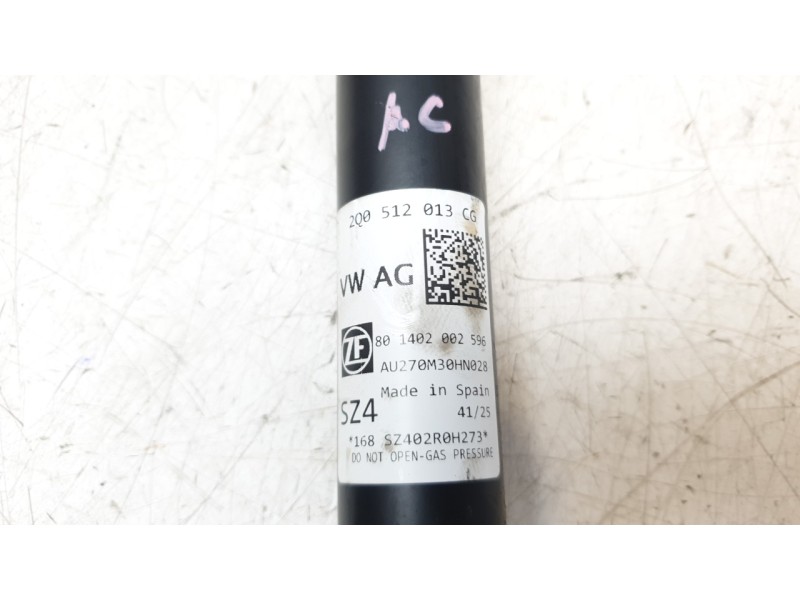 Recambio de amortiguador trasero izquierdo para audi a1 sportback (gba) 30 tfsi referencia OEM IAM 2Q0513049BE  