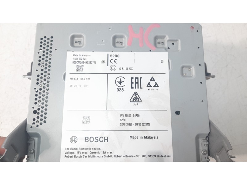 Recambio de sistema navegacion gps para suzuki vitara (ly) 1.6 (apk 416) referencia OEM IAM 7505002624  