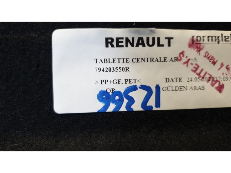 Recambio de bandeja trasera para renault clio v referencia OEM IAM 794203550R  