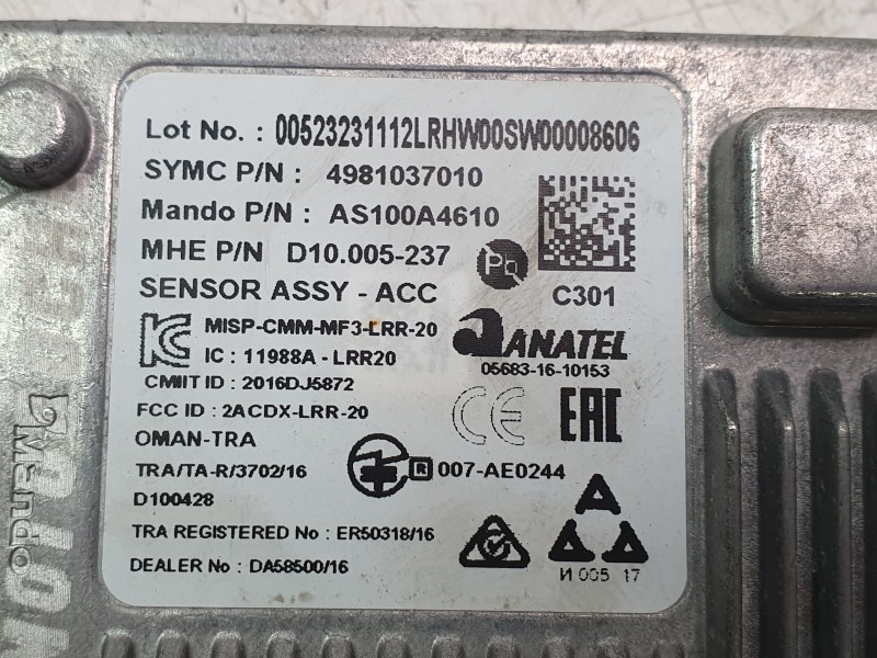 Recambio de modulo electronico para ssangyong korando (c300) 1.5 referencia OEM IAM 4981037010  