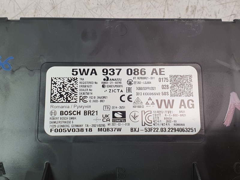 Recambio de modulo electronico para seat leon sportstourer (kl8, kld) 2.0 tdi referencia OEM IAM 5WA937086AE F005V03818 