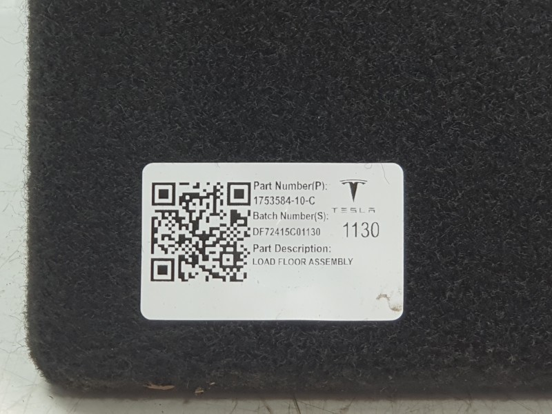 Recambio de bandeja trasera para tesla model 3 (5yj3) ev referencia OEM IAM 175358410C  