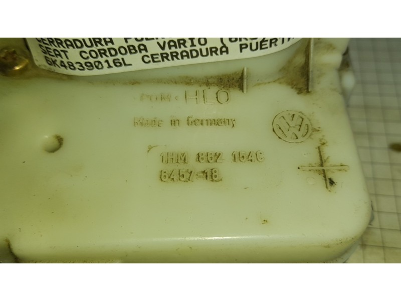 Recambio de cerradura puerta trasera derecha para seat cordoba berlina (6k2) 1.9 tdi referencia OEM IAM 1HM862154C  