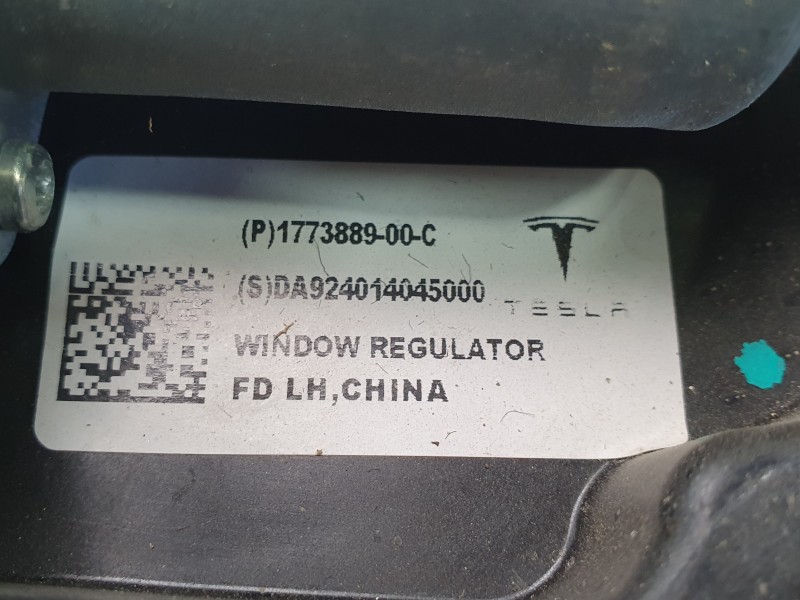 Recambio de elevalunas delantero izquierdo para tesla model 3 (5yj3) ev referencia OEM IAM 177388900C 1A002173A 
