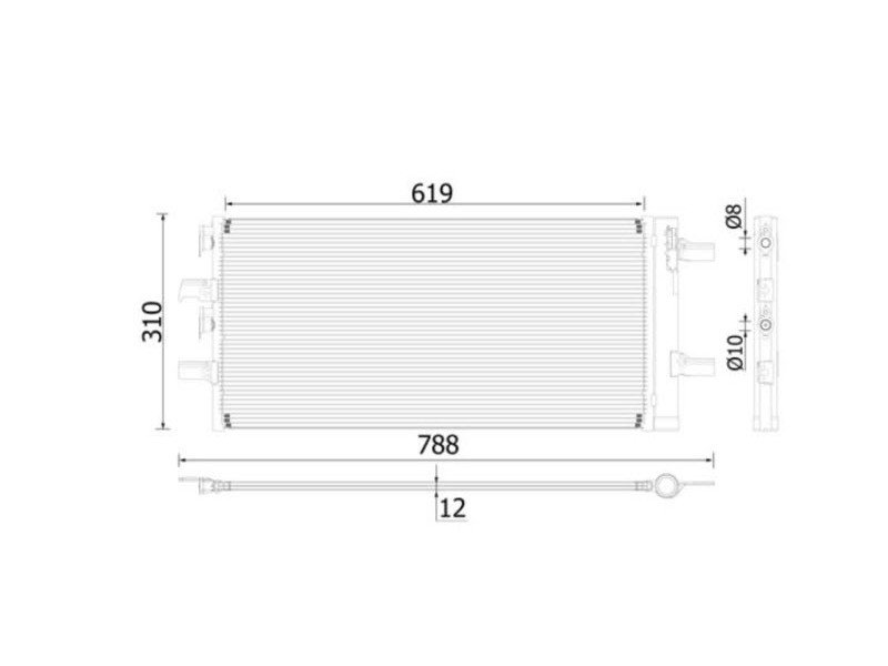Recambio de condensador / radiador aire acondicionado para mini f56 cooper s referencia OEM IAM 6450927120405 22828110 350404