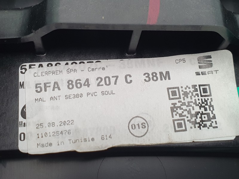 Recambio de apoyabrazos central para seat leon sportstourer (kl8, kld) 2.0 tdi referencia OEM IAM 5FA864207C 5FA858329 