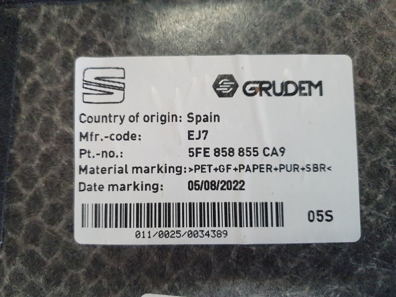 Recambio de bandeja trasera para seat leon sportstourer (kl8, kld) 2.0 tdi referencia OEM IAM 5FE858855CA9  