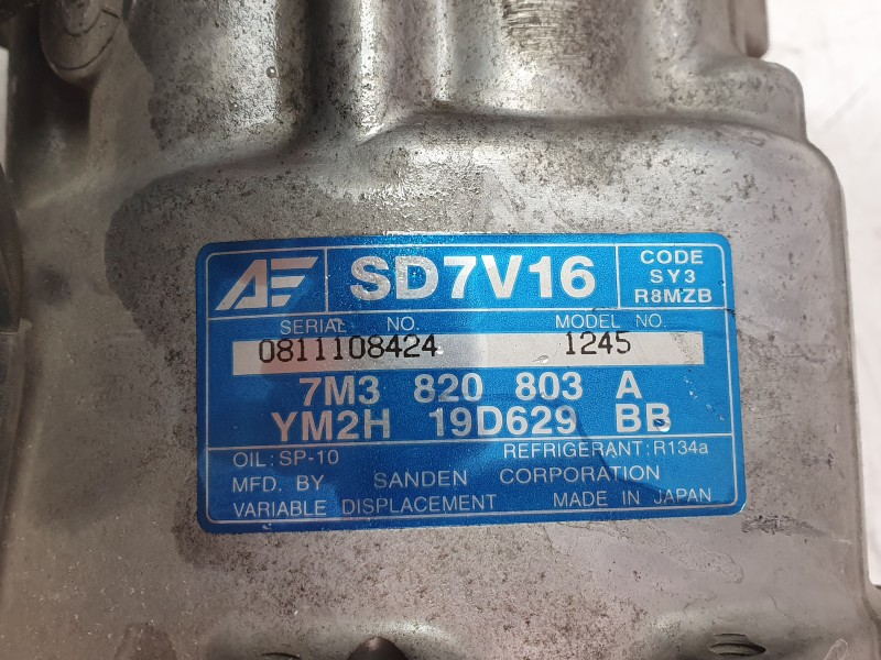 Recambio de compresor aire acondicionado para seat alhambra (7v8, 7v9) 1.9 tdi referencia OEM IAM 7M3820803A  