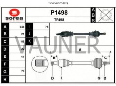 Recambio de transmision delantera izquierda para peugeot 208 1.2 12v vti referencia OEM IAM 9803959580 P1498  2