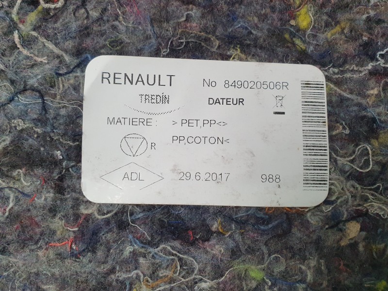 Recambio de tapizado maletero suelo para renault clio iv grandtour (kh_) 0.9 tce 90 referencia OEM IAM 849020506R  