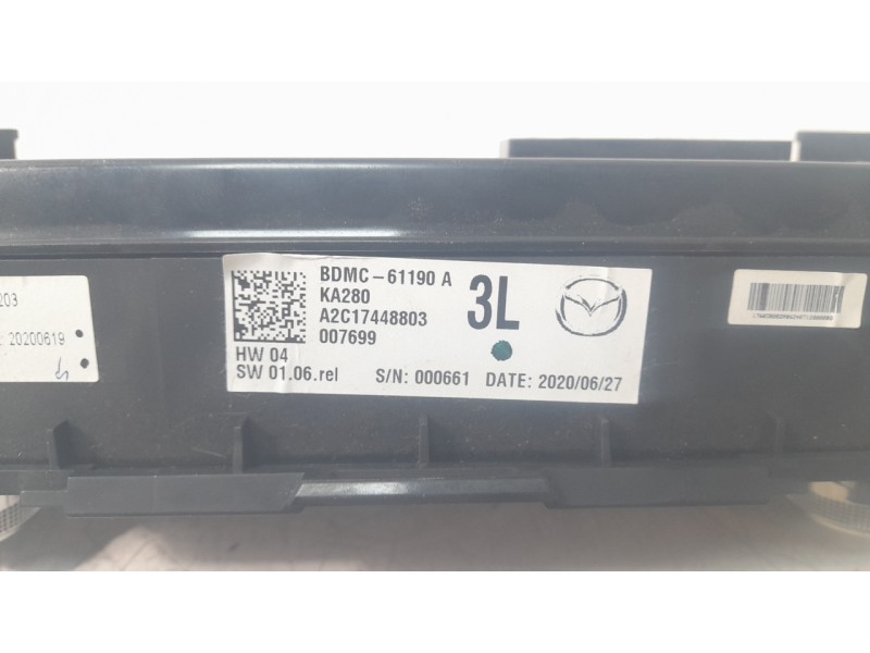Recambio de mando climatizador para mazda 3 sedán (bp) evolution referencia OEM IAM BDMC61190A  