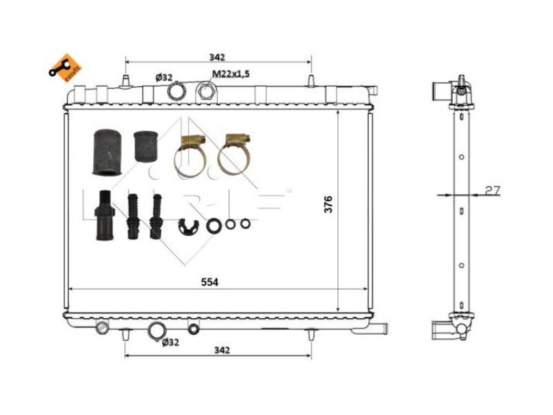 Recambio de radiador agua para peugeot 206 hatchback (2a/c) 1.4 i referencia OEM IAM 9647421580 11440002300 53424A , 11440002300
