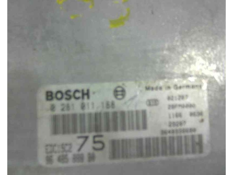 Recambio de centralita motor uce para peugeot 206 berlina 2.0 hdi cat referencia OEM IAM 9648588880 0 281 011 188 0281011188