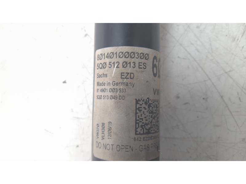 Recambio de amortiguador trasero derecho para seat leon (5f1) 1.5 tsi referencia OEM IAM 5Q0512013ES  