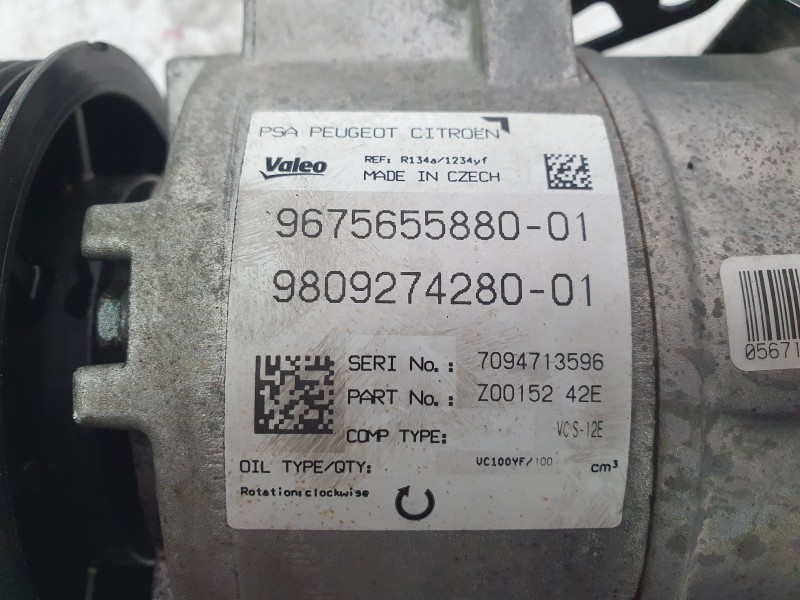 Recambio de compresor aire acondicionado para peugeot 308 ii (lb_, lp_, lw_, lh_, l3_) 1.6 hdi 100 referencia OEM IAM 9675655880