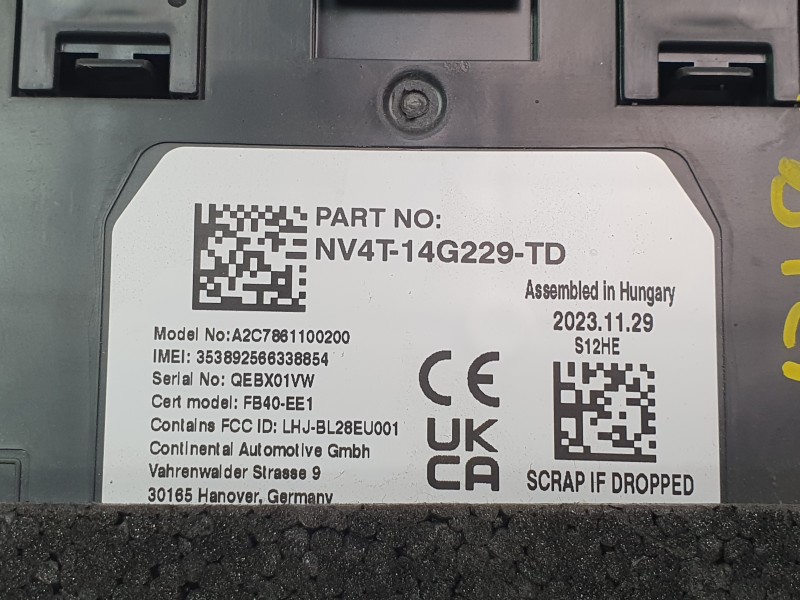 Recambio de modulo electronico para ford kuga iii (dfk) 2.5 fhev referencia OEM IAM NV4T14G229TD  