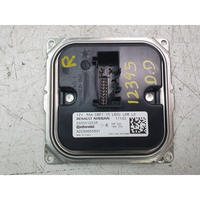 Recambio de centralita faros xenon para renault clio iv grandtour (kh_) 0.9 tce 90 referencia OEM IAM 260551225R A2C90665801 