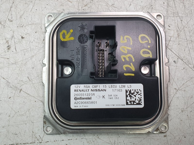 Recambio de centralita faros xenon para renault clio iv grandtour (kh_) 0.9 tce 90 referencia OEM IAM 260551225R A2C90665801 