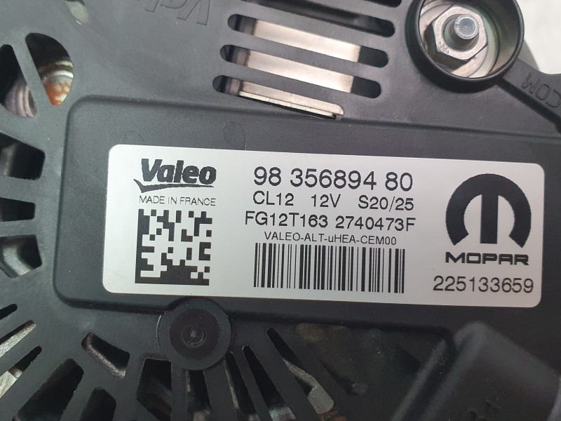 Recambio de alternador para citroën nuevo citroen c3 turbo 100 s&s 6v max nuevo citroen c3 turbo 100 s&s 6v max referencia OEM I