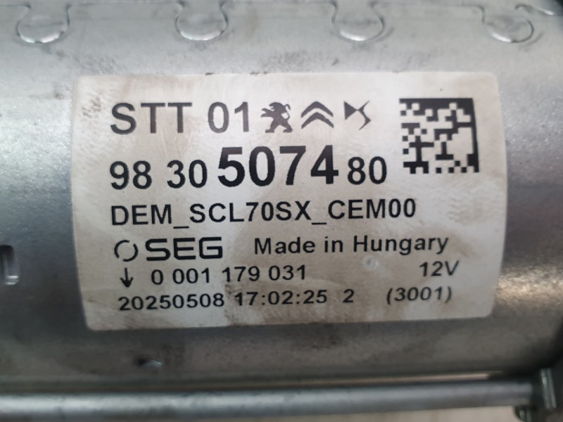 Recambio de motor arranque para citroën nuevo citroen c3 turbo 100 s&s 6v max nuevo citroen c3 turbo 100 s&s 6v max referencia O