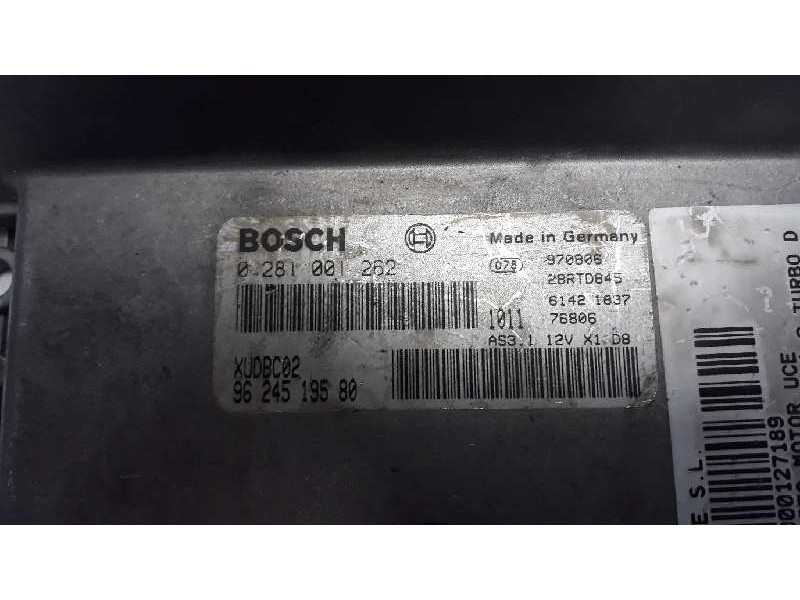 Recambio de centralita motor uce para citroen xantia berlina 1.9 turbodiesel referencia OEM IAM 9624519580 0281001262 