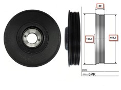 Recambio de polea cigueñal para peugeot 307 (s1) referencia OEM IAM 9641548980 421209 