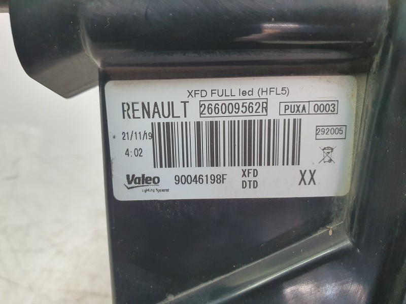 Recambio de piloto delantero derecho para renault talisman (lp_) 1.7 blue dci 120 (lpa7) referencia OEM IAM 266009562R  