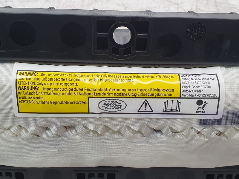 Recambio de airbag delantero derecho para land rover evoque 2.2 sd4 cat referencia OEM IAM   