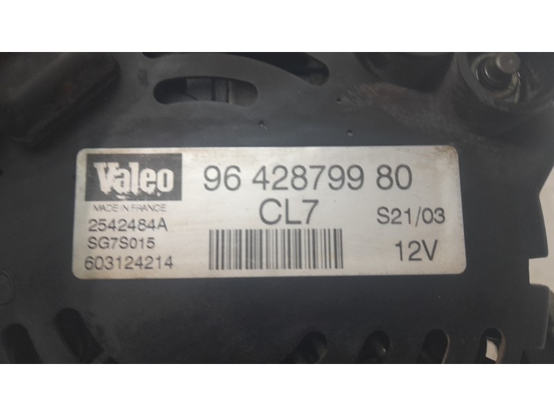 Recambio de alternador para peugeot 206 hatchback (2a/c) 1.4 i referencia OEM IAM 9642879980  ALF020151HQ