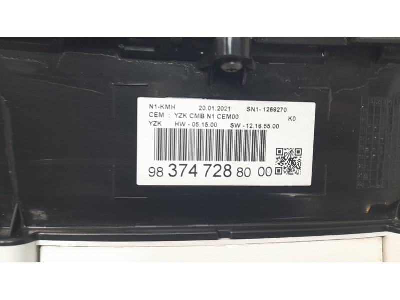 Recambio de cuadro instrumentos para citroen jumpy fugón control m referencia OEM IAM 9837472880  
