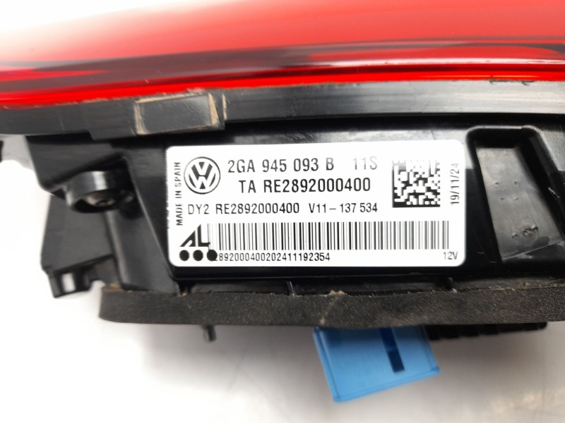 Recambio de piloto trasero izquierdo interior para volkswagen t-roc (a11, d11) 1.0 tsi referencia OEM IAM 2GA945093B  