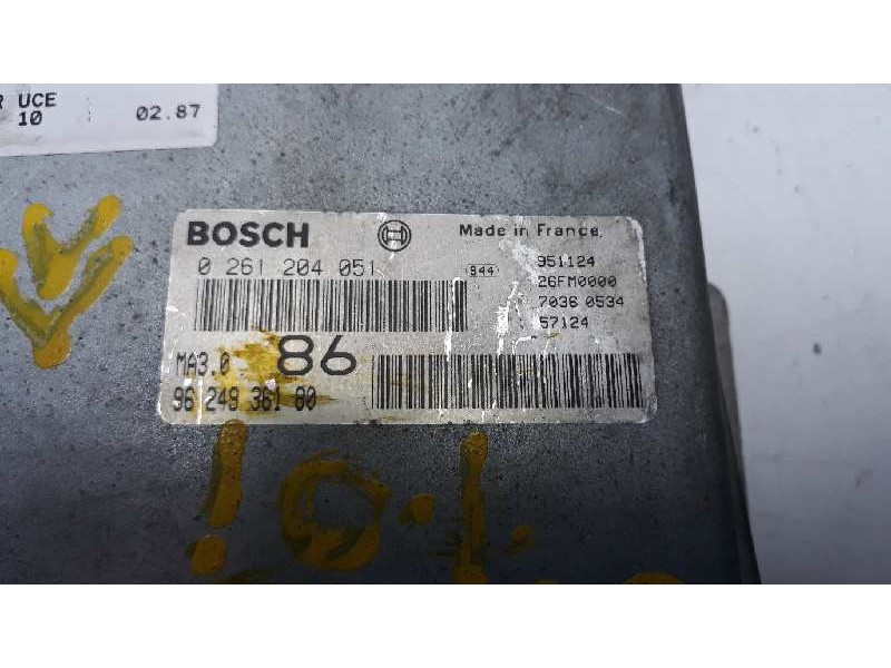 Recambio de centralita motor uce para citroen ax 1.0 referencia OEM IAM 9624936180 0261204051 