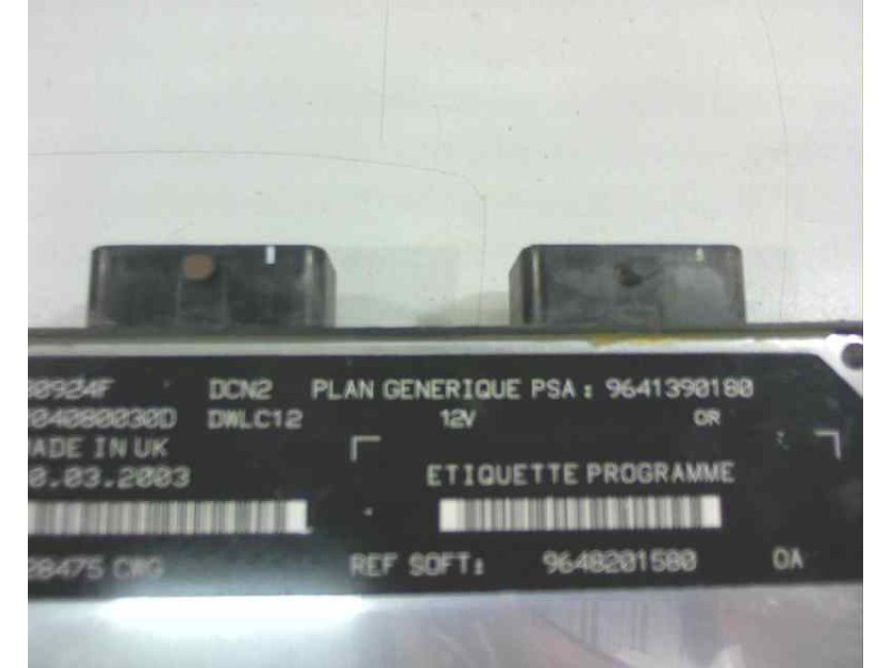 Recambio de centralita motor uce para peugeot 206 berlina 1.9 diesel referencia OEM IAM 9641390180 80924F R04080030D