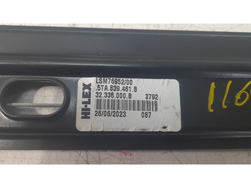 Recambio de elevalunas trasero izquierdo para volkswagen touran (5t1) 2.0 tdi referencia OEM IAM 5TA839461B  