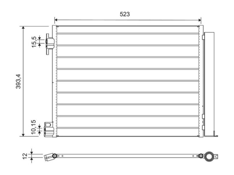 Recambio de condensador / radiador aire acondicionado para renault clio v referencia OEM IAM 921005FA0A 11415005700 GTF820017 , 