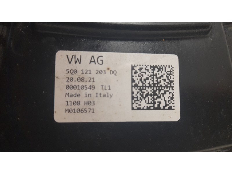 Recambio de electroventilador para volkswagen t-roc (a11, d11) 1.0 tsi referencia OEM IAM 5Q0121203DQ  