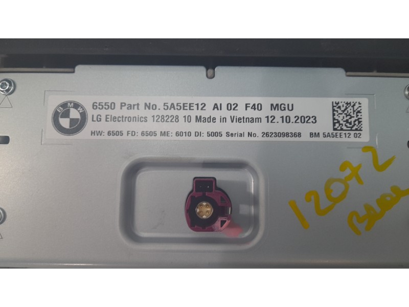 Recambio de sistema navegacion gps para bmw 1 (f40) 118 d referencia OEM IAM 65505A5EE12  