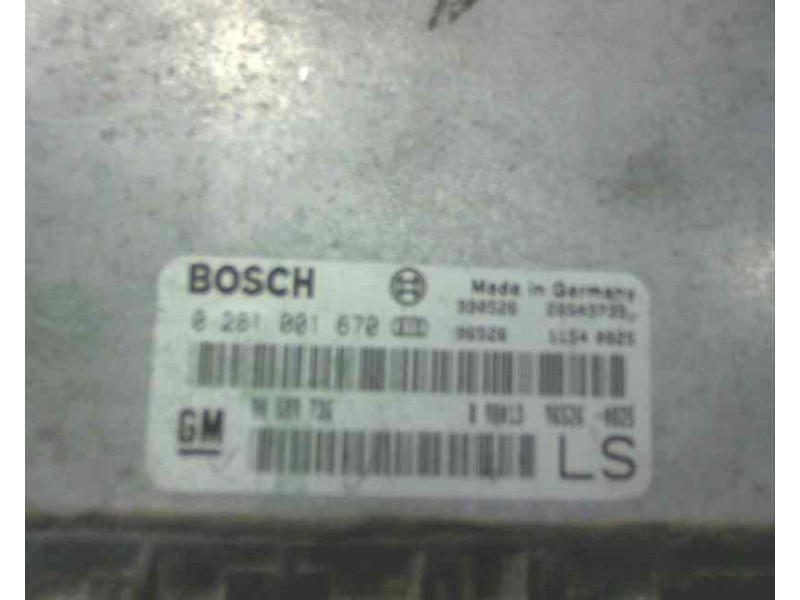 Recambio de centralita motor uce para opel astra g berlina 1.7 turbodiesel cat (x 17 dtl / 2h8) referencia OEM IAM 0281001670 90