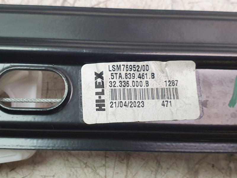 Recambio de elevalunas trasero izquierdo para volkswagen touran (5t1) 2.0 tdi referencia OEM IAM 5TA839461B  
