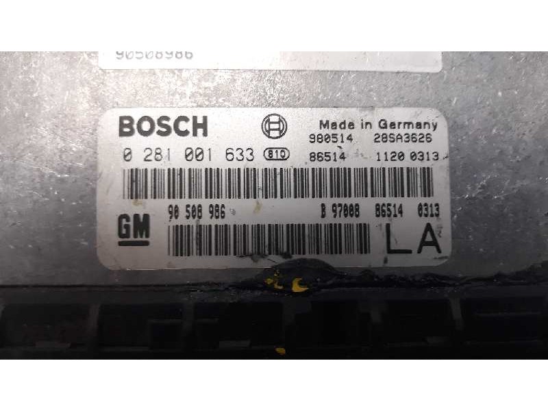 Recambio de centralita motor uce para opel vectra b berlina 2.0 dti referencia OEM IAM 0281001633 90508986 