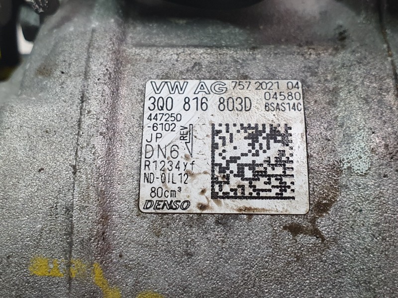 Recambio de compresor aire acondicionado para volkswagen t-roc (a11, d11) 1.0 tsi referencia OEM IAM 5Q0816803H  32936 CAF820037