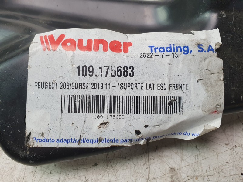 Recambio de soporte paragolpes delantero izquierdo para opel corsa f (p2jo) 1.2 (68) referencia OEM IAM 109175683 PG14A12AL 