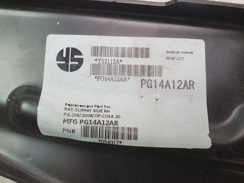 Recambio de soporte paragolpes delantero derecho para opel corsa f (p2jo) 1.2 (68) referencia OEM IAM 109175682 PG14A12AR 