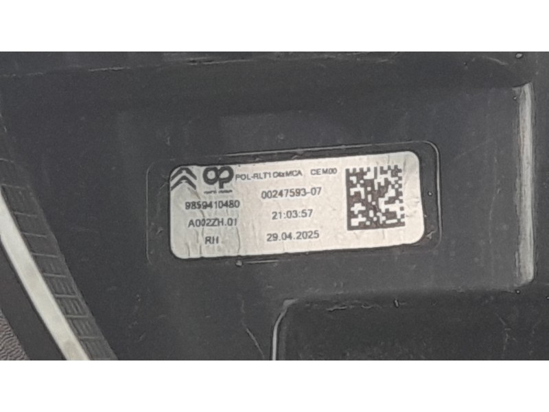 Recambio de piloto trasero derecho para citroën c4 iii (ba_, bb_, bc_) 1.2 puretech 130 (bahnsa, bahnsb) referencia OEM IAM 9859