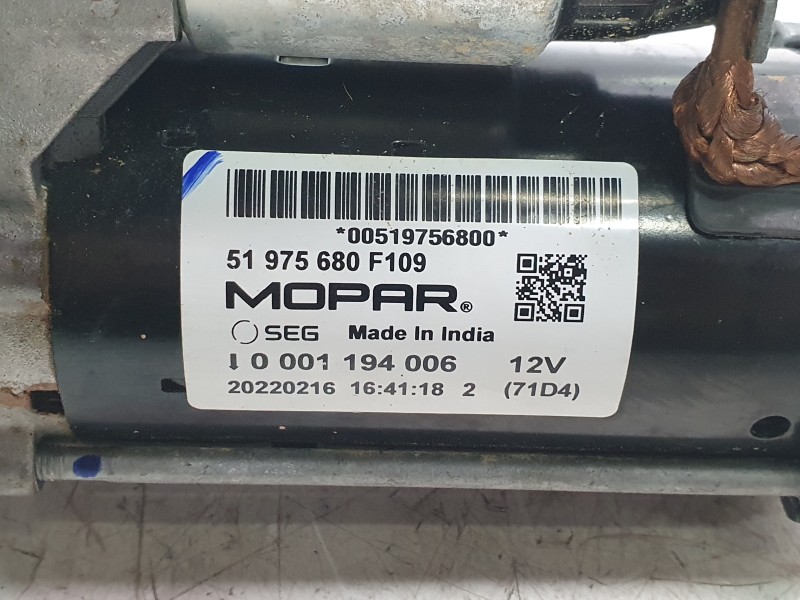 Recambio de motor arranque para fiat 500 c (312_) 1.0 mild hybrid (312.ayd1b) referencia OEM IAM 00519756800  ARF070001BS