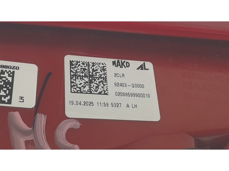 Recambio de piloto trasero izquierdo interior para hyundai i20 iii (bc3, bi3) 1.0 t-gdi referencia OEM IAM 92403Q0000  