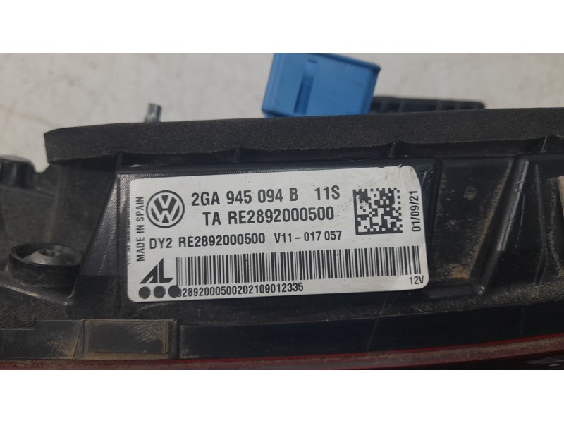Recambio de piloto trasero derecho interior para volkswagen t-roc (a11, d11) 1.0 tsi referencia OEM IAM 2GA945094B  