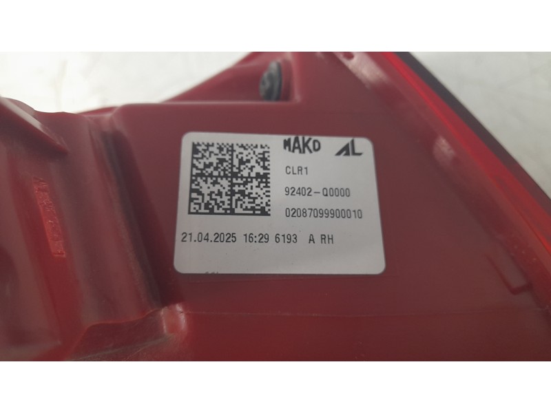 Recambio de piloto trasero derecho para hyundai i20 iii (bc3, bi3) 1.0 t-gdi referencia OEM IAM 92402Q0000  